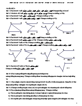 Bài tập Hình học Lớp 7 Từ vuông góc đến song song